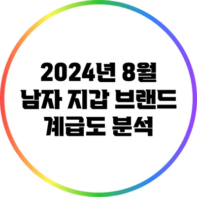 2024년 8월 남자 지갑 브랜드 계급도 분석