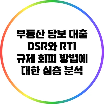 부동산 담보 대출 DSR와 RTI 규제 회피 방법에 대한 심층 분석