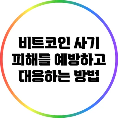 비트코인 사기 피해를 예방하고 대응하는 방법