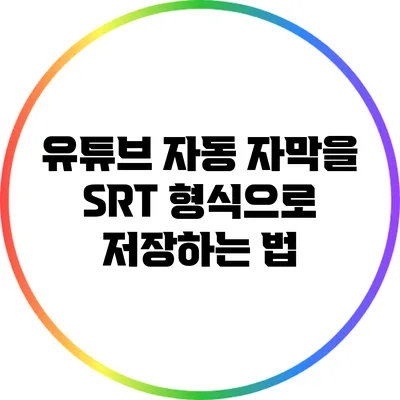 유튜브 자동 자막을 SRT 형식으로 저장하는 법