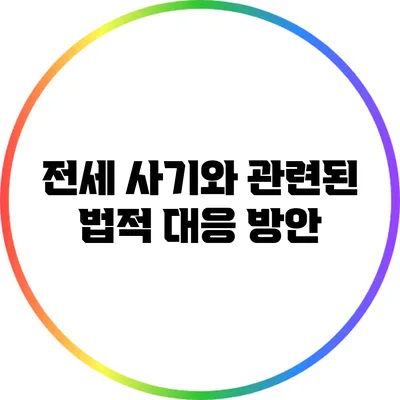 전세 사기와 관련된 법적 대응 방안