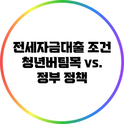 전세자금대출 조건: 청년버팀목 vs. 정부 정책