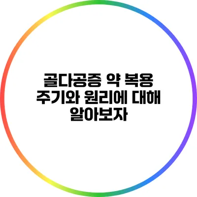 골다공증 약 복용 주기와 원리에 대해 알아보자