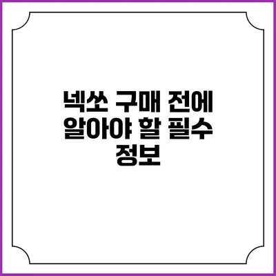 넥쏘 구매 전에 알아야 할 필수 정보