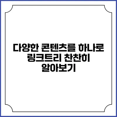 다양한 콘텐츠를 하나로 링크트리 찬찬히 알아보기